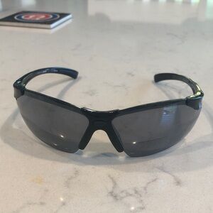 Sleek Black Sunglasses with magnifying lens